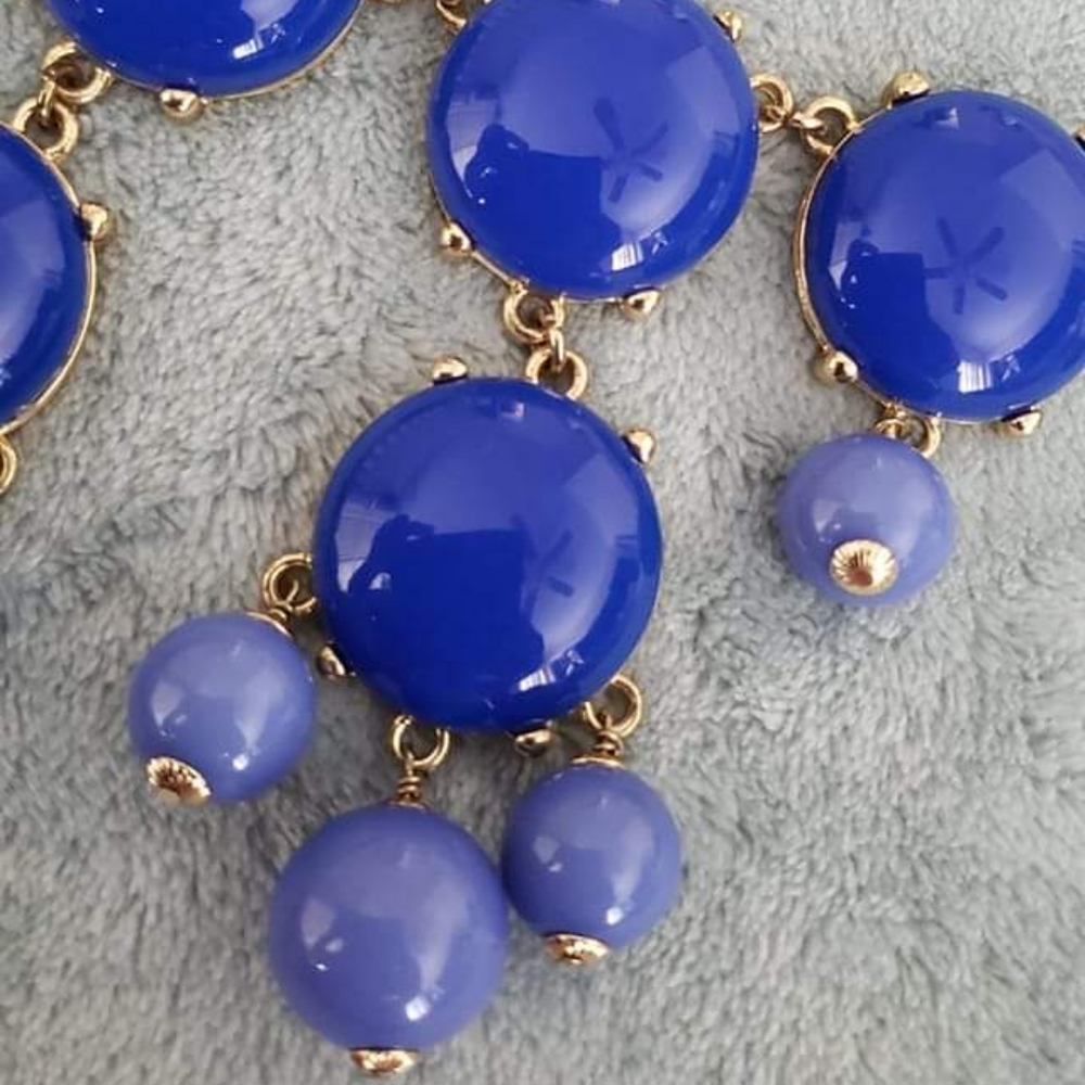 J. Crew retail blue bubble necklace - Picture 3 of 3